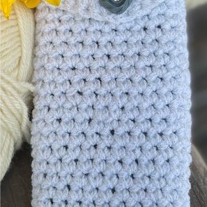 Hand crocheted smartphone &/or eyeglass holder. 100% acrylic.